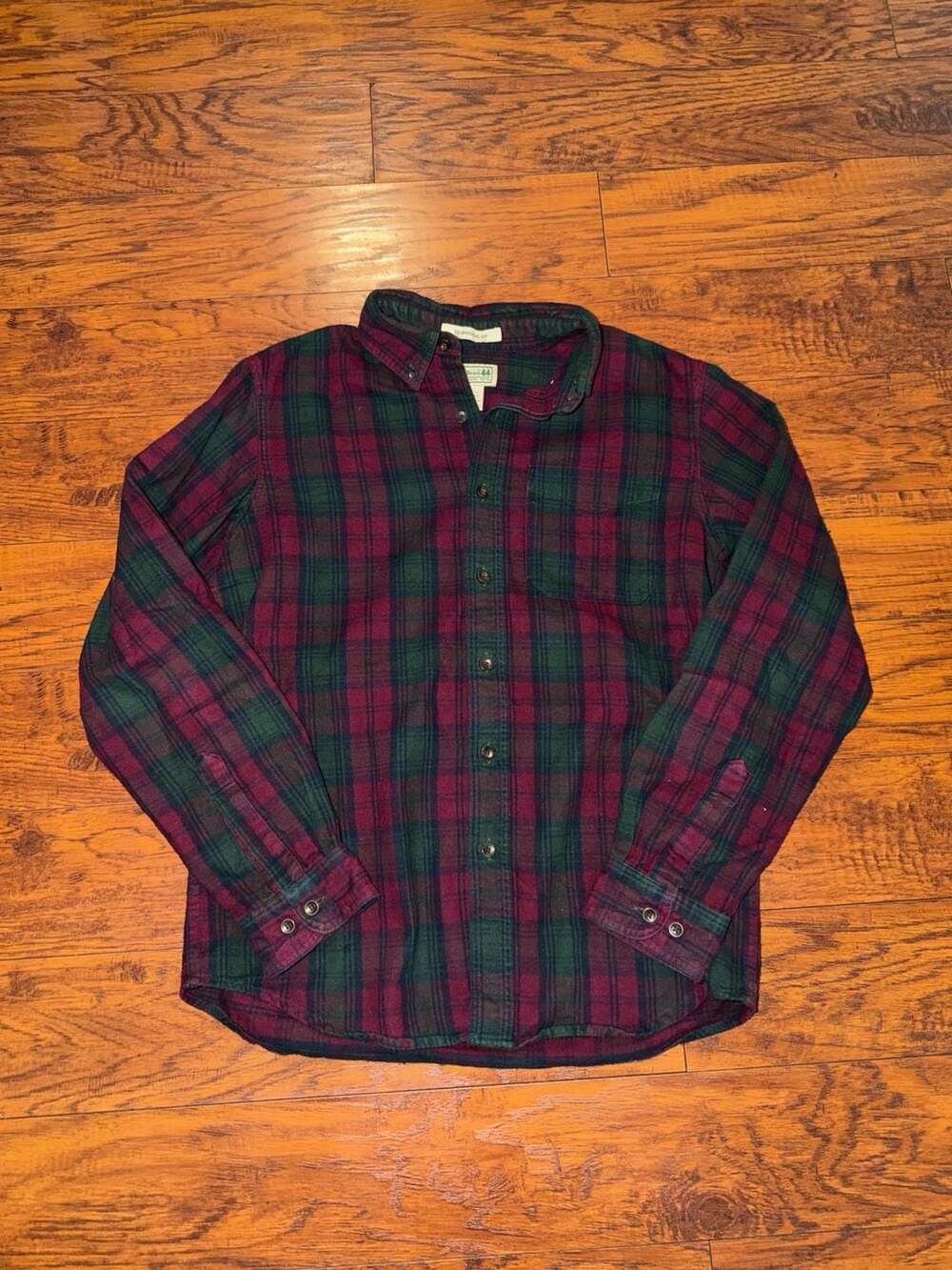 L.L. Bean Plaid Flannel Shirt Size S-Reg Traditional Fit